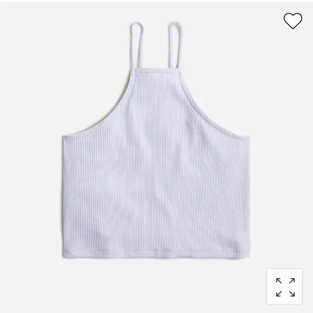 J.Crew Vintage Rib Cropped Halter Tank in sweet hyacinth